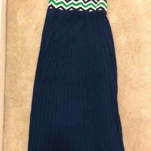 Anthropologie High-Waisted Maxi Blue Skirt